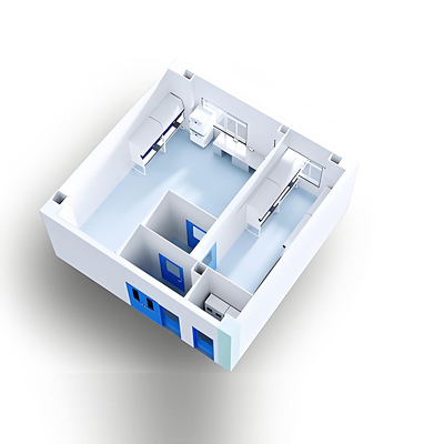 কেনা Huuao Customized GMP Laboratory Cleanroom Project Modular Wall Panel Lighting Sterile Clean Room online manufacture