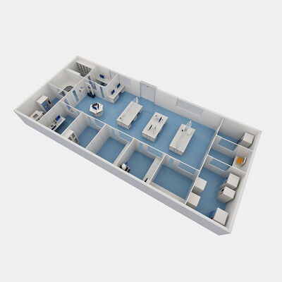 কেনা HUAAO কর্মশালা এবং হাসপাতাল ব্যবহারের জন্য আধুনিক নকশা সহ কাস্টমাইজড মডুলার ক্লিনরুম ISO5-ISO9 পরিচ্ছন্নতার স্তর অনলাইনে উৎপাদন