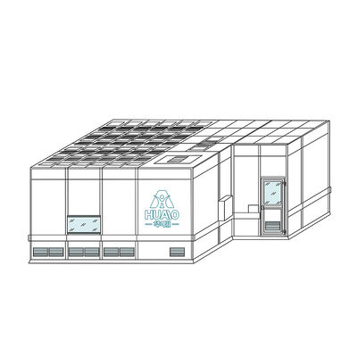 কেনা হুয়াও ওএম ডিজাইন আধুনিক মডুলার ক্লিনরুম ক্লাস ১০০০ পরিশোধন জলরোধী অগ্নিপ্রতিরোধী পরিবেশ-বান্ধব ধুলো-মুক্ত কর্মশালা অনলাইনে উৎপাদন