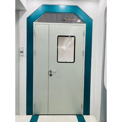 ক্লিন রুম অসামত্রিক ডাবল পাতা ধাতু দরজা, পাউডার লেপা হাসপাতাল ইস্পাত দরজা