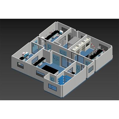 HUAAO ISO GMP ডাস্ট-ফ্রি পিভিসি ওয়াল প্যানেল ল্যাবরেটরি এবং ওয়ার্কশপের জন্য মডুলার ক্লিন রুম হার্ড ওয়াল সহ FFU ক্লিন বুথ অ্যাসেম্বলি